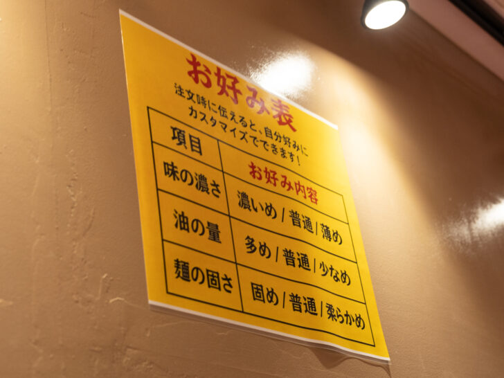 お好み表
